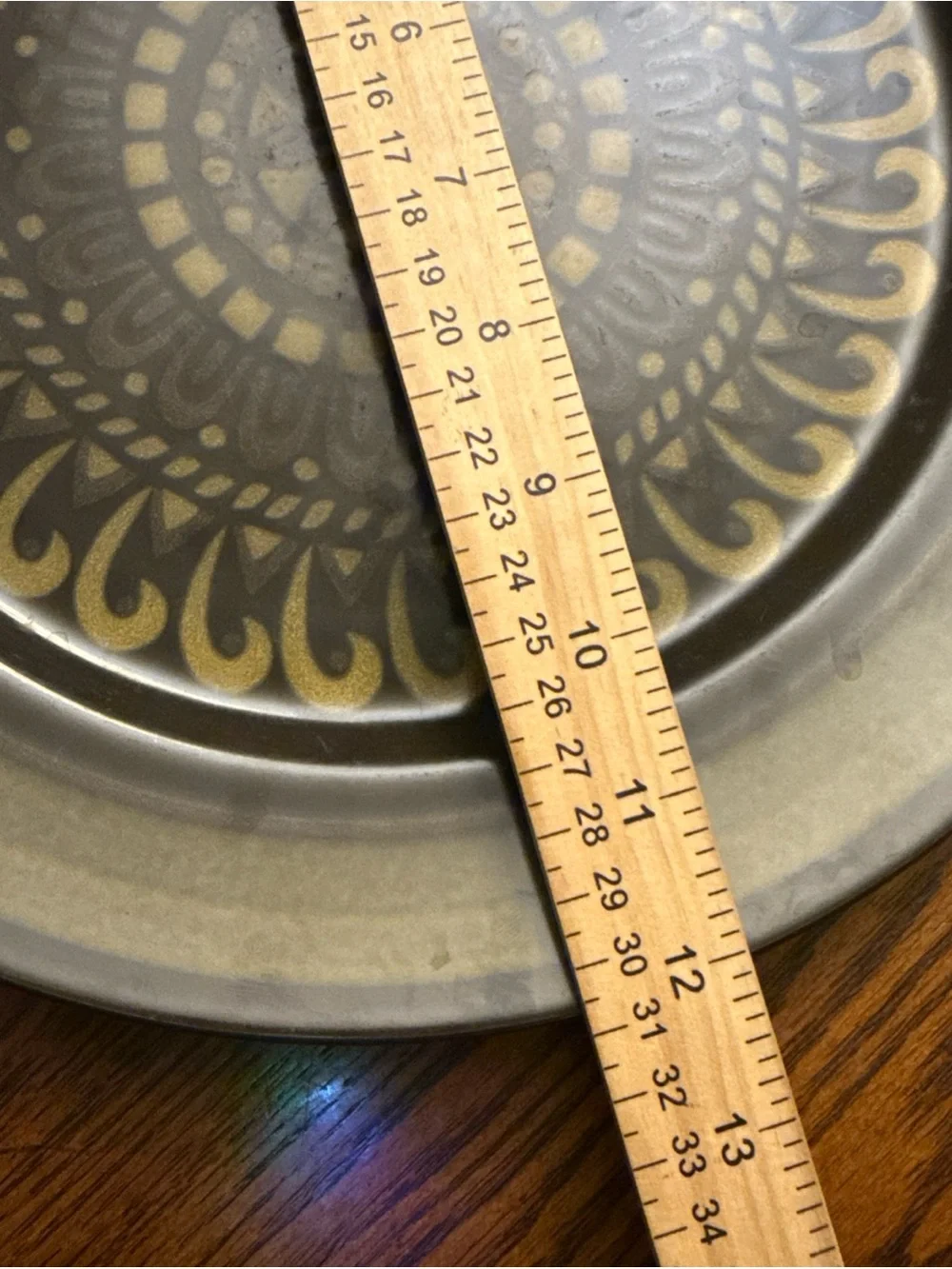 Vintage Mikasa Terra Stone Terrazo E2802 Dinner / Serving Plate 12 1/4